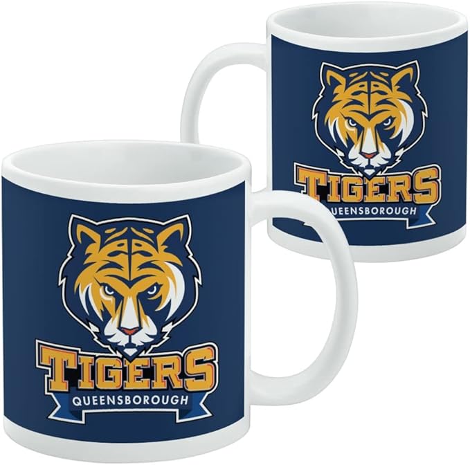 Queensborough Community College Primary Logo Ceramic Coffee Mug, Novelty Gift Mugs for Coffee, Tea and Hot Drinks, 11oz, White