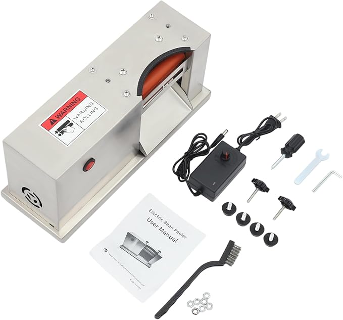 Adjustable Beans Sheller Machine Commercial Pea Peeler with One-Click Switch & 5.51 Lbs/H Semi-Automatic Peeling Machine Home Bean Bean Peeler for Home Kitchens, Restaurants, Vegetable Vendors