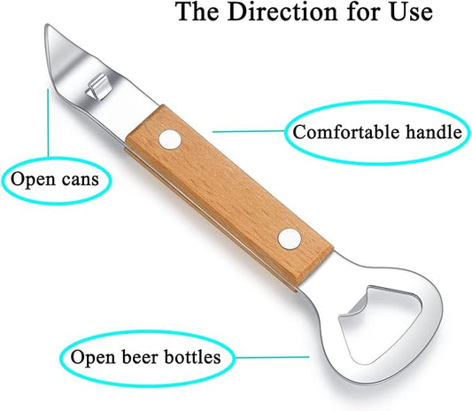 Can Punch Bottle Opener, Manual Stainless Steel Can Opener 3 Pack