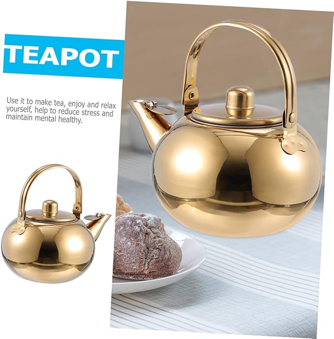 ABOOFAN Stainless Steel Tea Kettle Filter Screen Capacity for Induction Electric and Gas Stoves Practical Teapot for Brewing Loose Leaf and Tea Bags