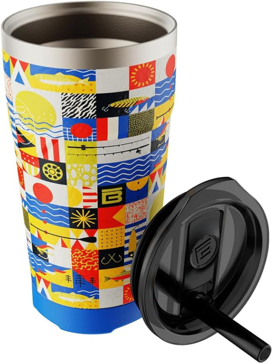BOTE MagnePod Drinkware Insulated Drink Tumbler includes Lid with Straw Magnetically attaches to Compatible SUPs Kayaks Floats Hangouts 20 oz Multiple Colors