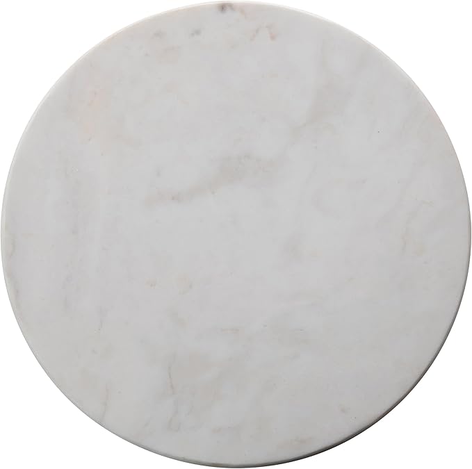 Creative Co-Op Marble Lazy Susan, White