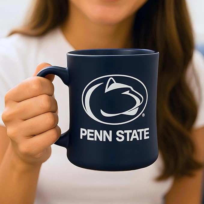 Penn State Nittany Lions Ceramic 16oz Sculpted Mug – Official Team Logo Coffee Cup – Handwash Recommended – Individually Boxed