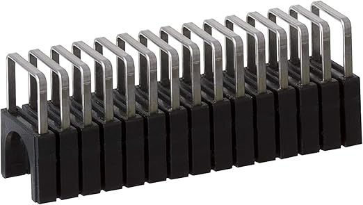Arrow 591189BLSS Genuine T59 Stainless Steel 5/16-Inch Leg Length by 5/16-Inch Crown Width Insulated Staples for Cable and Wiring, Black, 300 Count