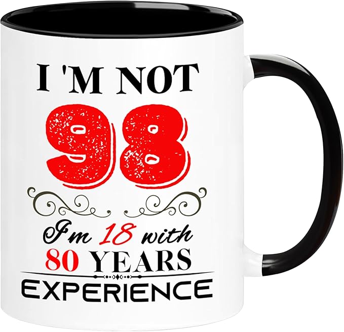 1927 98th Birthday Mug for Women Men, Turning 98 Year Old Birthday Gifts for Mom, Dad, Grandma, Grandpa, Wife, Husband, Uncle, Aunt, Sister, Best Friends, Coworkers, Her, Him, 11oz Coffee Cup