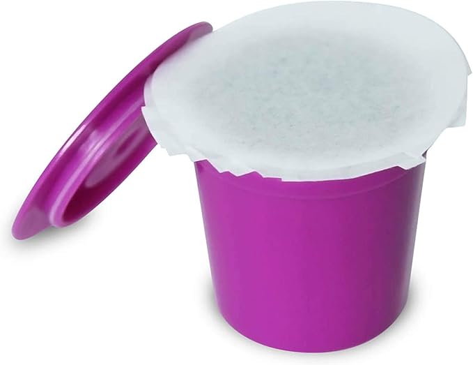 Perfect Pod EZ-Cup Paper Coffee Filters with Patented Lid for Single-Serve Coffee Brewers and Coffee Pods, Compatible with Keurig, 10-Pack (500 Filters)
