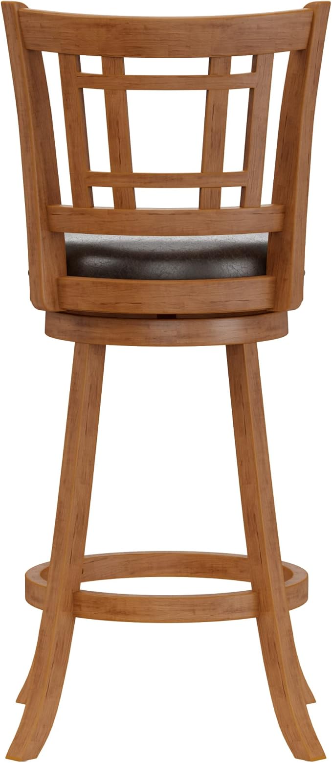 Hillsdale Fairfox 30.5" Wood Swivel Bar Height Stool, Oak