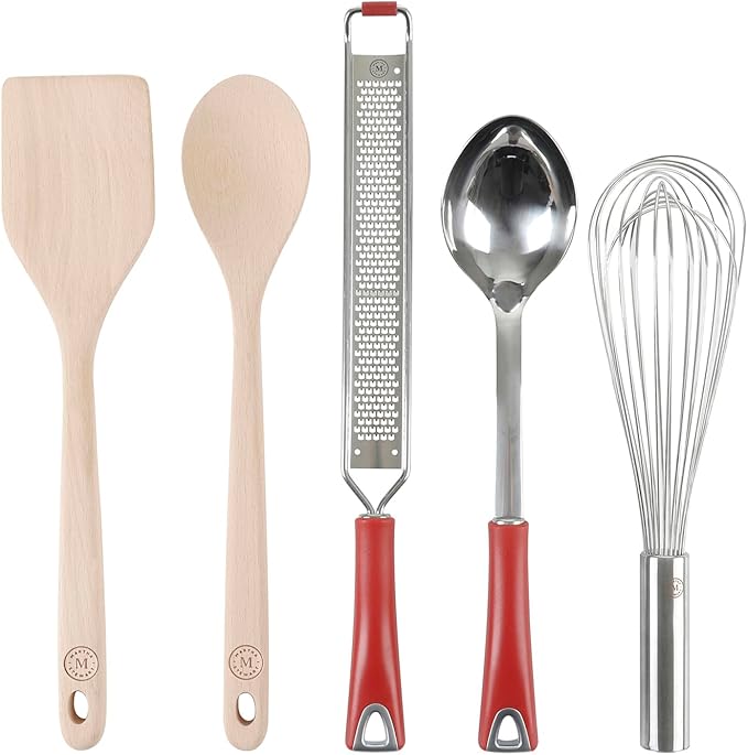 Martha Stewart 10 Piece Tools and Gadget Set W/Ceramic Crock - Red