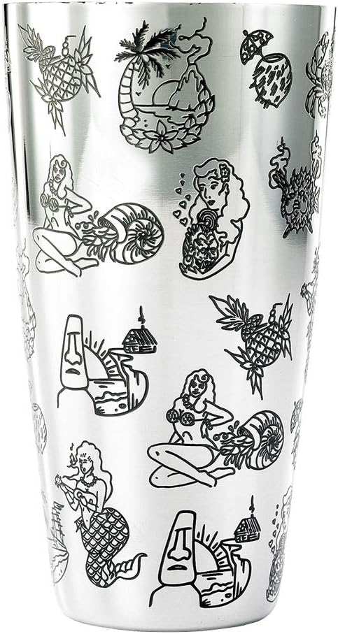 Barfly Cocktail Tin, Large 28 oz (828 ml), Stainless Steel, Tiki