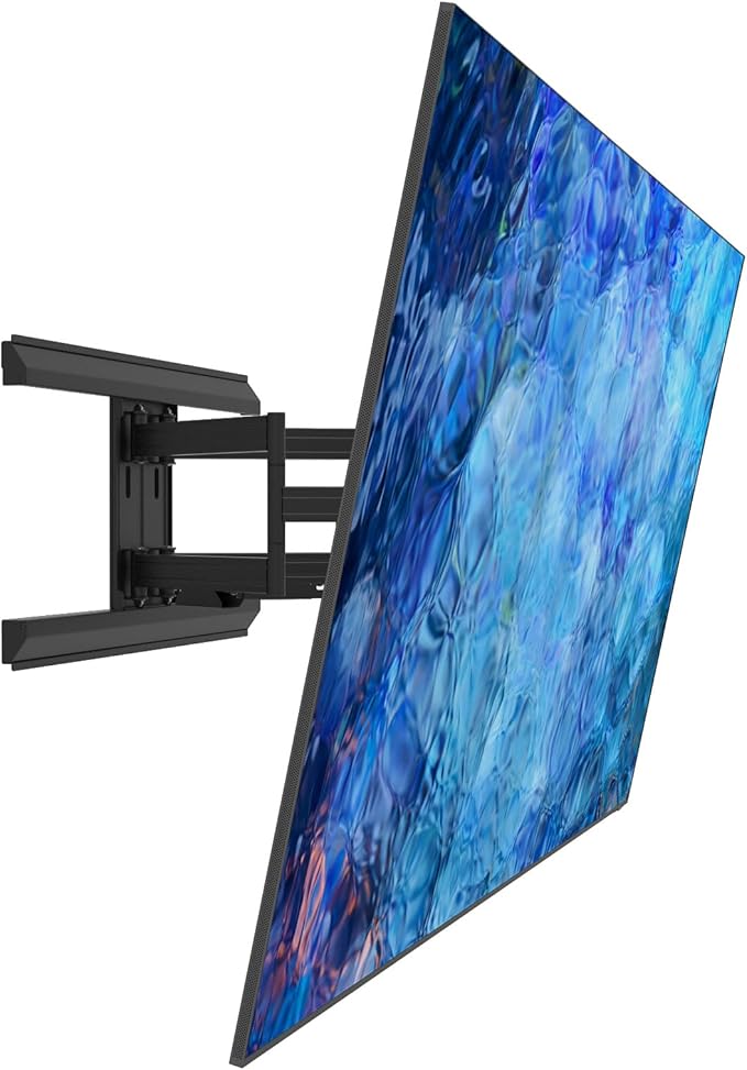 Kanto PMX800 Pro Series Full Motion Articulating TV Wall Mount for 55" - 120" TVs | Adjustable Horizontal Offset | Integrated Cable Management | Toolless Tilt | Extra Large Screen Support