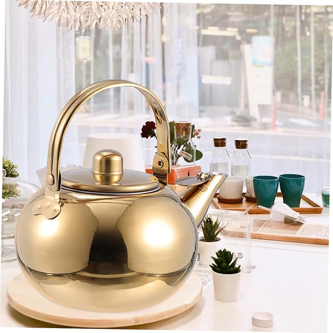 ABOOFAN Stainless Steel Tea Kettle Filter Screen Capacity for Induction Electric and Gas Stoves Practical Teapot for Brewing Loose Leaf and Tea Bags