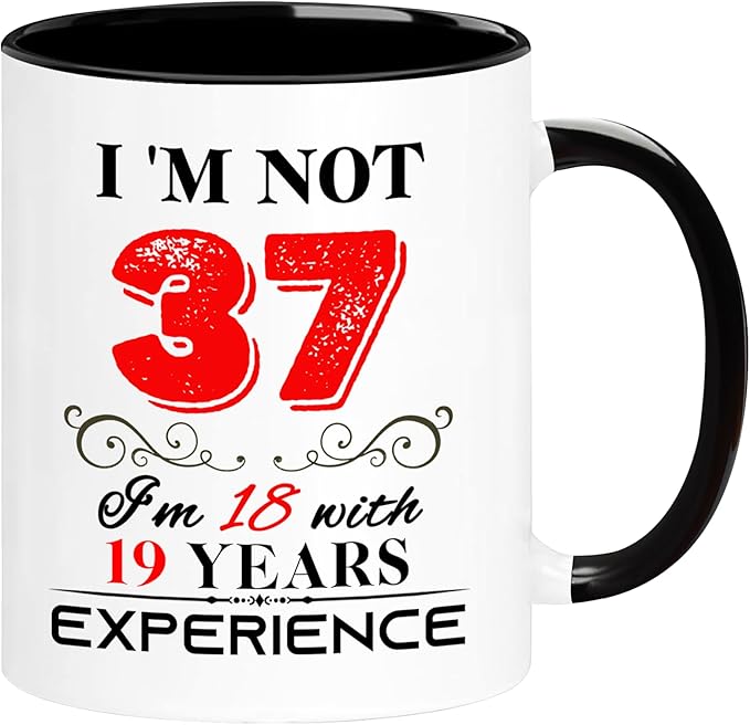 1988 37th Birthday Mug for Women Men, Turning 37 Year Old Birthday Gifts for Mom, Dad, Grandma, Grandpa, Wife, Husband, Daughter, Sister, Best Friends, Coworkers, Her, Him, 11oz Coffee Cup