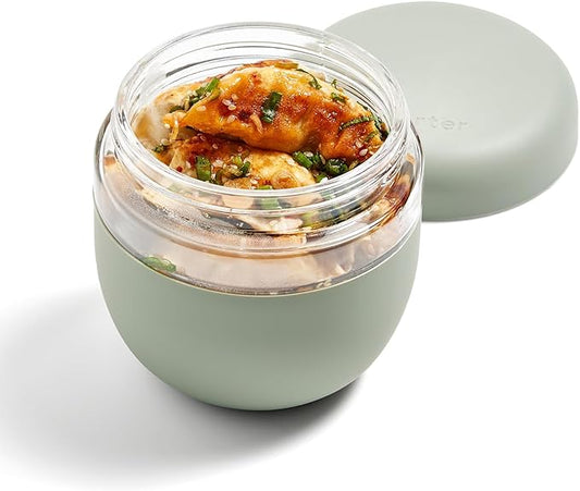 W&P Porter Seal Tight Lunch Bowl Container w/ Lid | Cream 16 Ounces | Leak & Spill Proof, Soup & Stew Food Storage, Meal Prep, Airtight, Microwave and Dishwasher Safe, BPA-Free Glass