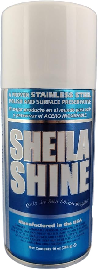 Sheila Shine 10oz Stainless Steel Cleaner and Polish - Cleans, Polishes & Protects Kitchen Appliances, Refrigerators, Sinks, Ovens & Grills - Residue, Streak Free Shine - Stainless Steel Cleaner Spray