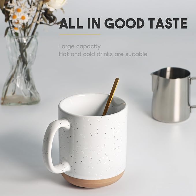 harebe 20 OZ Large Coffee Mug, Ceramic Tea Cup for Office and Home, Big Capacity with Handle, Microwave & Dishwasher Safe Cups for Men Women Mug Lovers, White