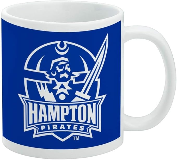 Hampton University Pirates Logo Ceramic Coffee Mug, Novelty Gift Mugs for Coffee, Tea and Hot Drinks, 11oz, White
