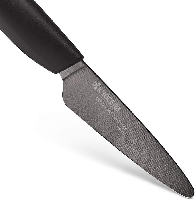 Kyocera's Revolution 4-Piece Knife Set: Includes 7" Chef's Santoku, 5.5" Santoku, 4.5" Utility & 3" Paring-Black