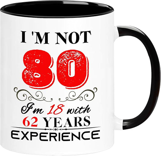 80th Birthday Gifts For Women Men, 80 Year Old Birthday Gifts for Women Men, 1945 Birthday Gifts for Women Men, 80th Birthday Decorations for Women Men, 80th Birthday Mug Cups, 11oz