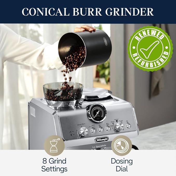 De'Longhi La Specialista Arte Evo Espresso Machine with Cold Brew, EC9255M (Renewed)