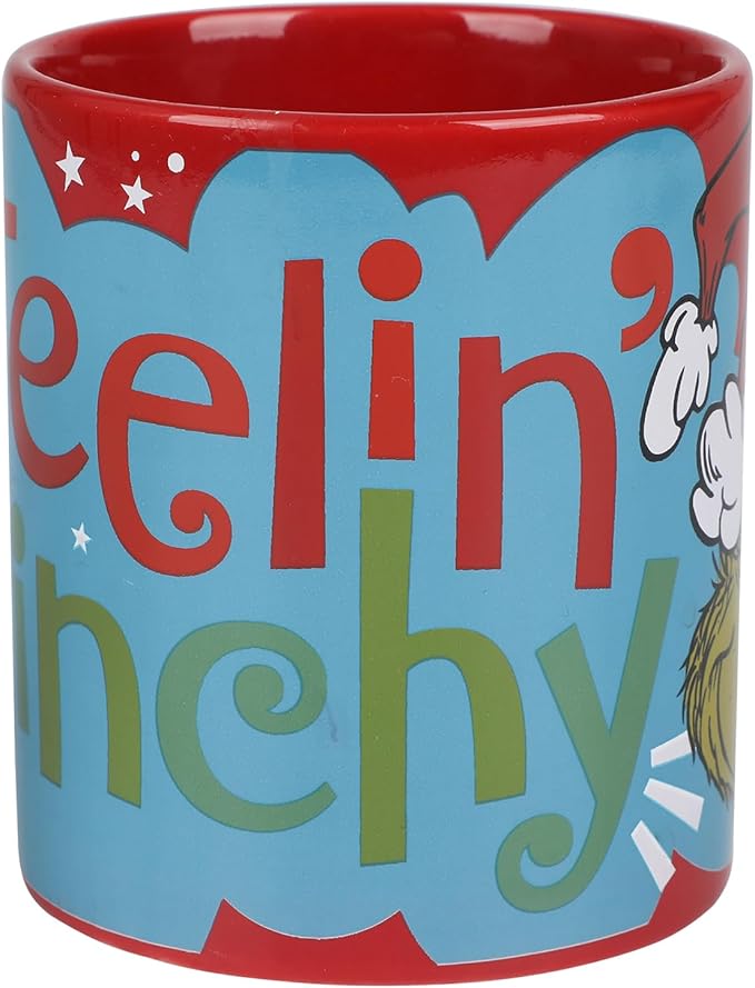 Bioworld The Grinch Feelin' Grinchy and Naughty or Nice 2-Pack 16 Oz Ceramic Mug Set