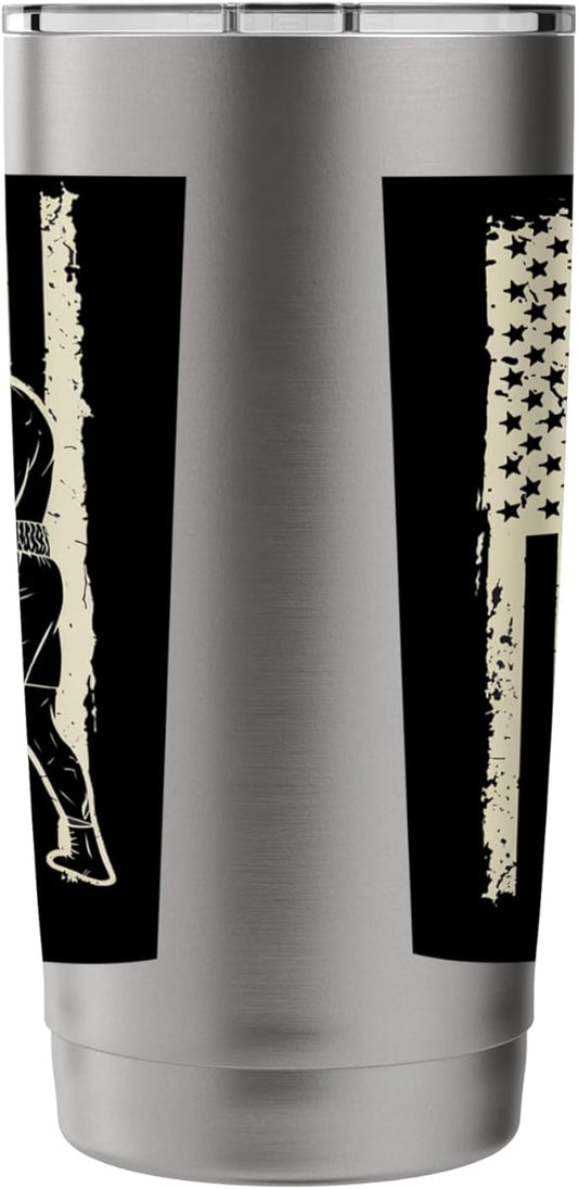 American Flag Boxing Patriotic Boxer Stainless Steel Insulated Tumbler