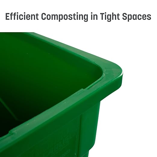 Carlisle FoodService Products 342023CMP09-E TrimLine Plastic Compost Container, 23 Gallon Capacity, 1 Pack, Green