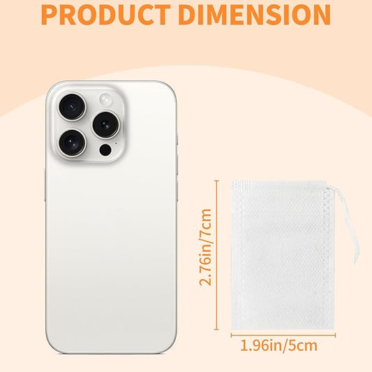 TamBee Tea Bags Disposable Tea Filter Bags Tea infusers Empty Muslin Drawstring Seal Filter Drawstring Herb Loose Tea Bag 400 Pack (400, 2.76" x 1.97")