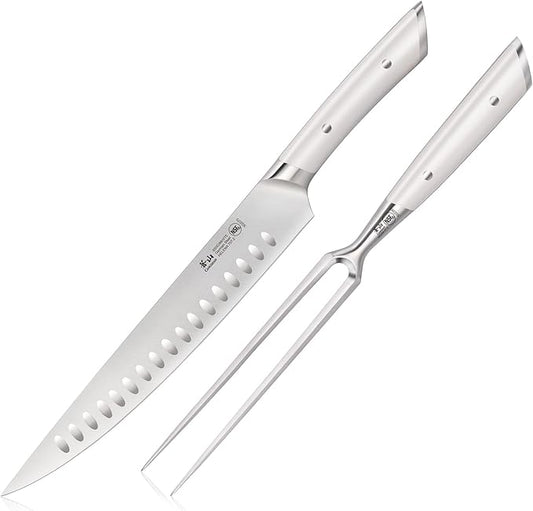 Cangshan HELENA Series German Steel Forged 2-Piece Carving Set (White)