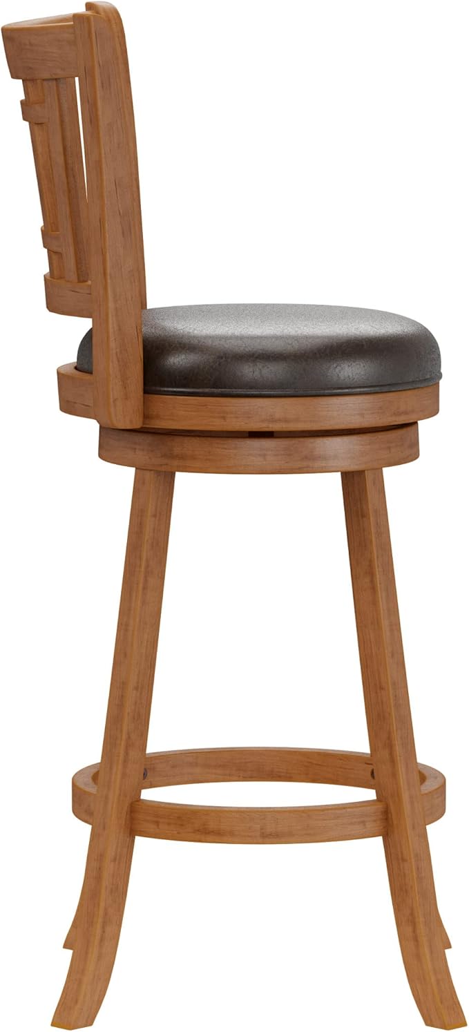 Hillsdale Fairfox 30.5" Wood Swivel Bar Height Stool, Oak