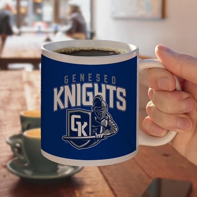 State University of New York at Geneseo Primary Logo Ceramic Coffee Mug, Novelty Gift Mugs for Coffee, Tea and Hot Drinks, 11oz, White