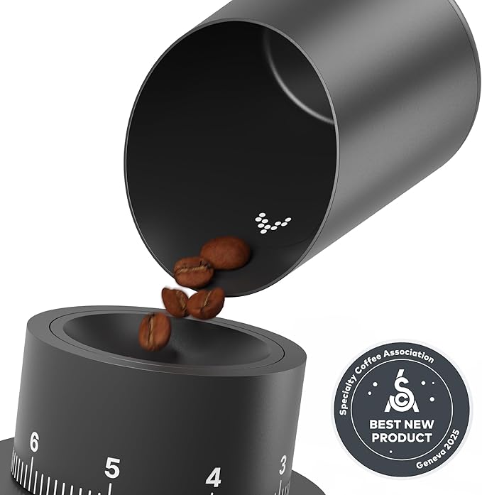 Subminimal Subscale Digital Dosing Cup with LED Display – Sleek & Precise Scale - Dosing & Brewing Accessories, Measures Coffee Grounds for Espresso - Coffee Lover Gifts - Black