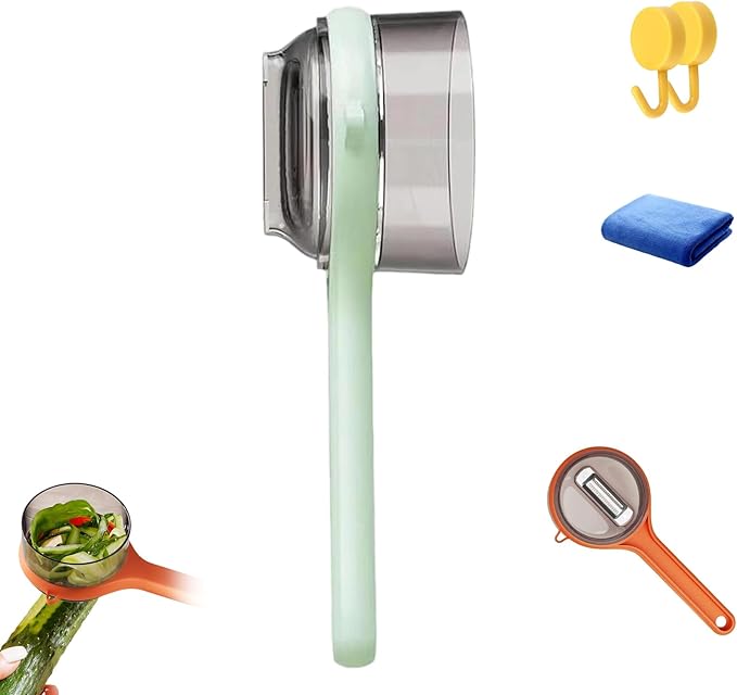 Peeling Knife with Storage Box, 2026 New with Box Storage Kitchen Special Fruitpeeler, Fruit and Vegetable Peeler with Container, Double-Sided Stainless Steel Peeler Gadgets | Easy to Use (Green)