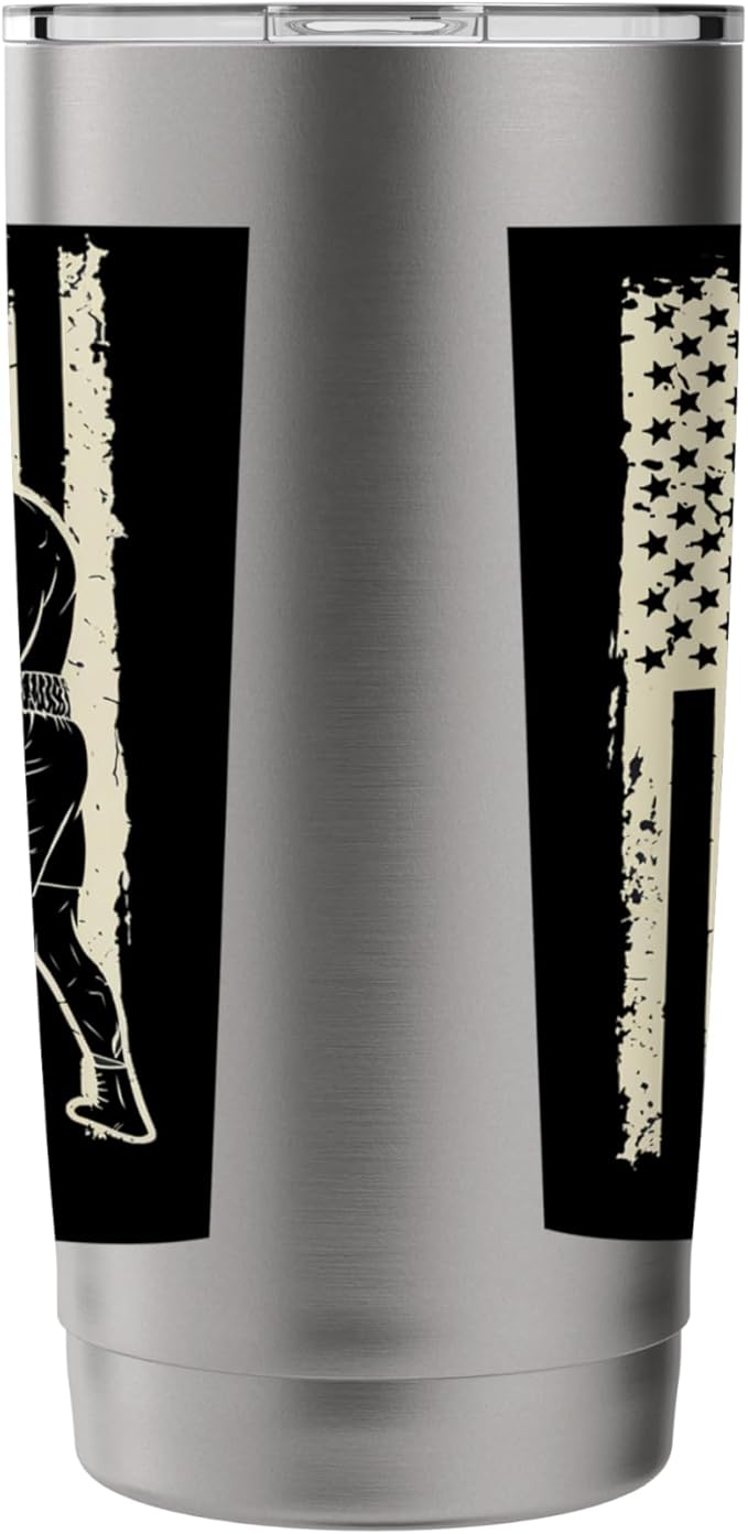 American Flag Boxing Patriotic Boxer Stainless Steel Insulated Tumbler