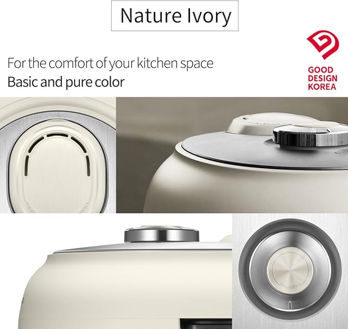 CUCHEN CRT-RPK0640IUS 6 CUP (1.2 quarts): 6 person serving | Expertly Crafted for Multi Grain Cooking |2.1 Ultra High-Pressure Induction Heating IH Rice Cooker | Full Stainless Power Lock System | Auto Steam Clean | Voice Guide | Made in Korea