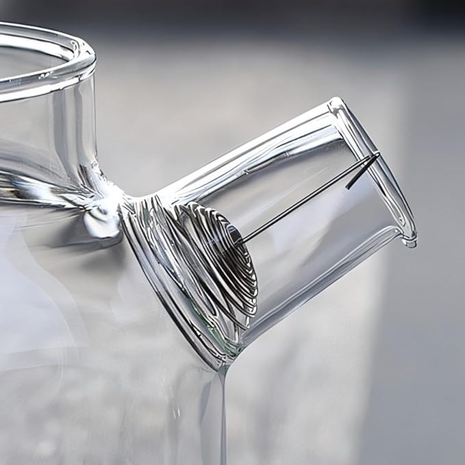 Mini 5-Piece Glass Tea Set Small Teapot with Matching 4 Teacups, 18.6OZ. for Kung Fu Tea, Tasting, Espresso Gift Set