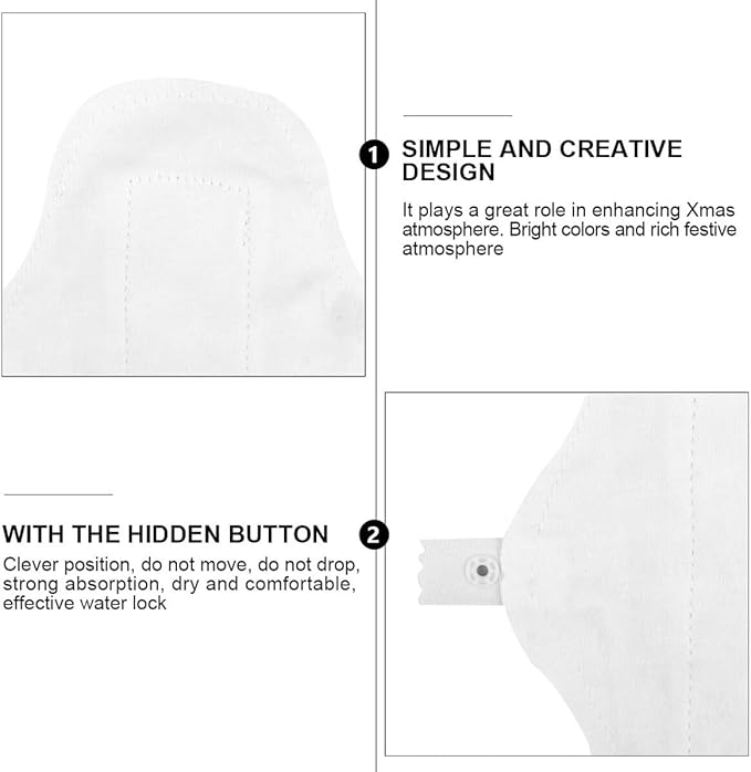 Yardwe 3pcs Reusable Menstrual Pads Organic Cotton Thin Cloth Absorbent Sanitary Towels Washable Feminine Pads for Women