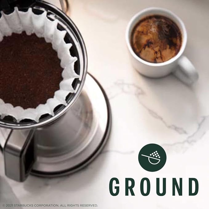 Starbucks Ground Coffee, Dark Roast Coffee, French Roast, 100% Arabica, 1 bag (28 oz) (Pack of 2)