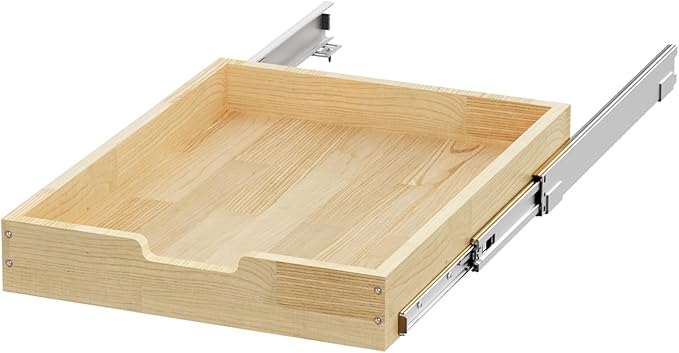 Wood Pull Out Cabinet Organizer 23" W x 21" D, Heavy-Duty Sliding Drawers for Inside Cabinets Storage and Organization for Kitchen, Pantry, Bathroom