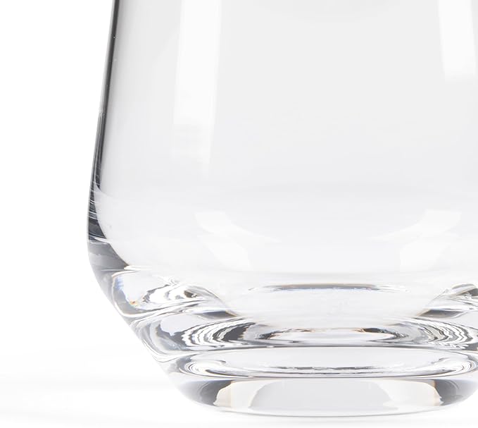 Larder & Vine Crystalline Glassware Tumbler Set, Artisan Drinkware for Cocktails, Water, Whiskey or Spirits, Handmade in Poland (Classic Tall)