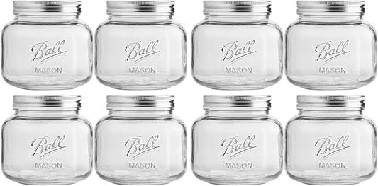 Ball Decorative Glass Mason Jar Variation (64 Ounce (Pack of 8))