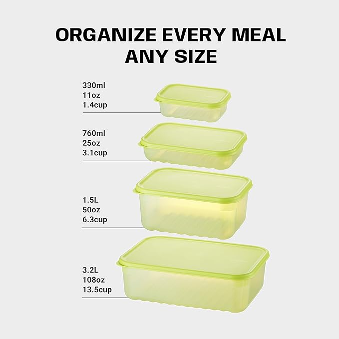 LocknLock HLE5300 Fresh-Block Plastic Food Storage Container with Lid for Fruits, Veggies, Produce, Meal Prep, Leftovers, BPA-Free, Airtight, Leakproof, Microwave, Dishwasher, Freezer-Safe, 760ml
