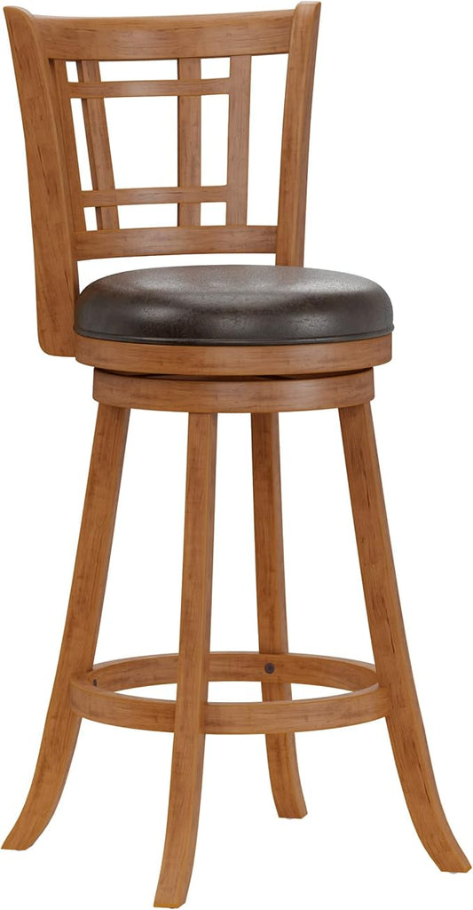 Hillsdale Fairfox 30.5" Wood Swivel Bar Height Stool, Oak