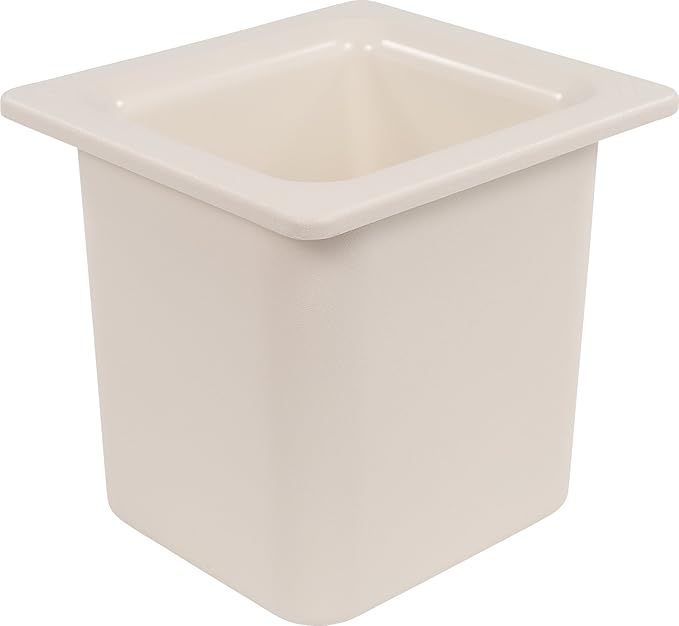 Carlisle FoodService Products CM110502 Coldmaster ABS High-Capacity Sixth-Size Food Pan, 1.70 qt. Capacity, 6-7/8 x 6-1/4 x 6-3/8", White
