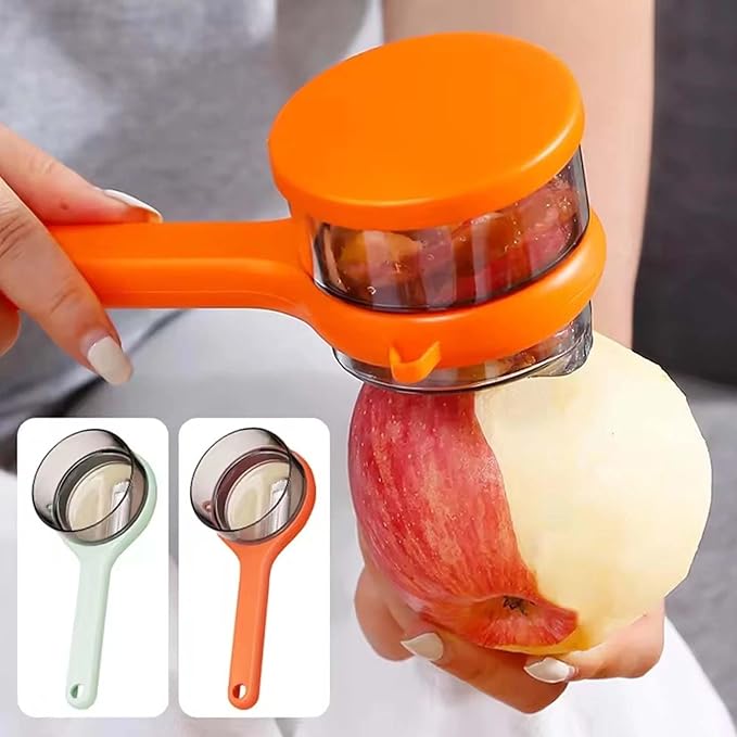 2026 New Peeling Knife with Storage Box, Vegetable Peeler with Container, Fruit & Vegetable Peeler with Catcher, Double-Sided Stainless Steel Multi-Function Kitchen Peele (Green)