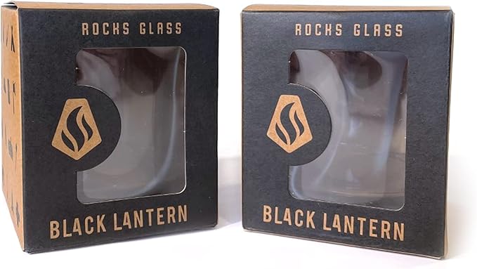 Black Lantern Whiskey Glasses - National Park Topographic Map Old Fashioned Glasses - 11oz. Rock Glass Set of 2 - Cocktail & Everyday Use Drinking Glasses - Dishwasher Safe (Zion)