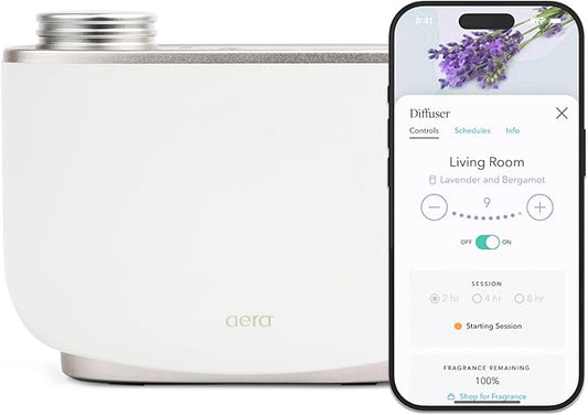 Aera Home Essential Oil Fragrance Diffuser – Waterless Electric Aromatherapy Smart Plug-in, Wi-Fi & App/Alexa Controlled, Hypoallergenic – for Rooms 500-1000 sq ft (Capsules Sold Separately)