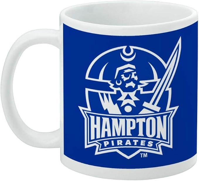 Hampton University Pirates Logo Ceramic Coffee Mug, Novelty Gift Mugs for Coffee, Tea and Hot Drinks, 11oz, White