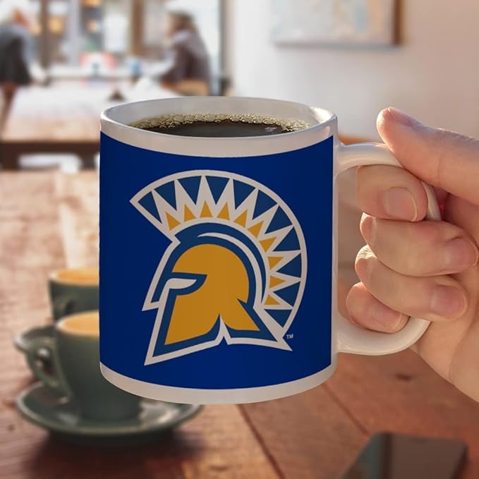 San Jose State University Primary Logo Ceramic Coffee Mug, Novelty Gift Mugs for Coffee, Tea and Hot Drinks, 11oz, White