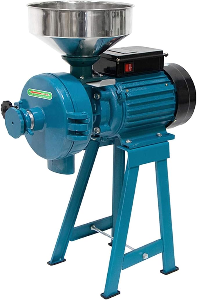 Grain Mills, Upgraded 3000W Wet Dry Cereals Grinder Electric Grain Grinder Corn Mill Heavy Duty 110V Commercial Grain Grinders Machine Rice Corn Grain Coffee Wheat Feed Mills with Funnel