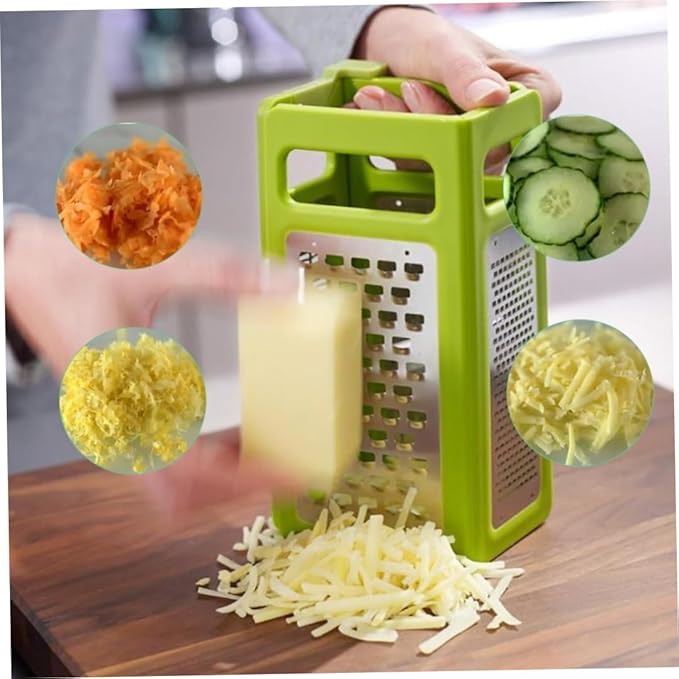 Kitchen Cheese Grater Foldable Four Sided Vegetable Peeler Slicer Stainless Steel Fruit Cutter